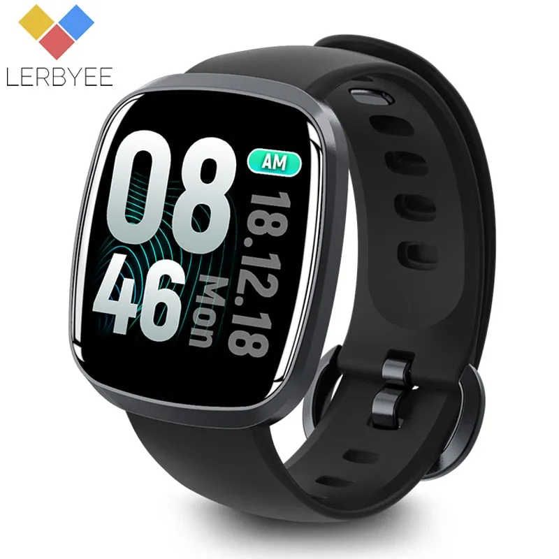 Lerbyee Smart Watch Waterproof GT103 Blood Pressure Fitness Tracker Sleep Monitor Music Control Full Screen Touch for iPhone