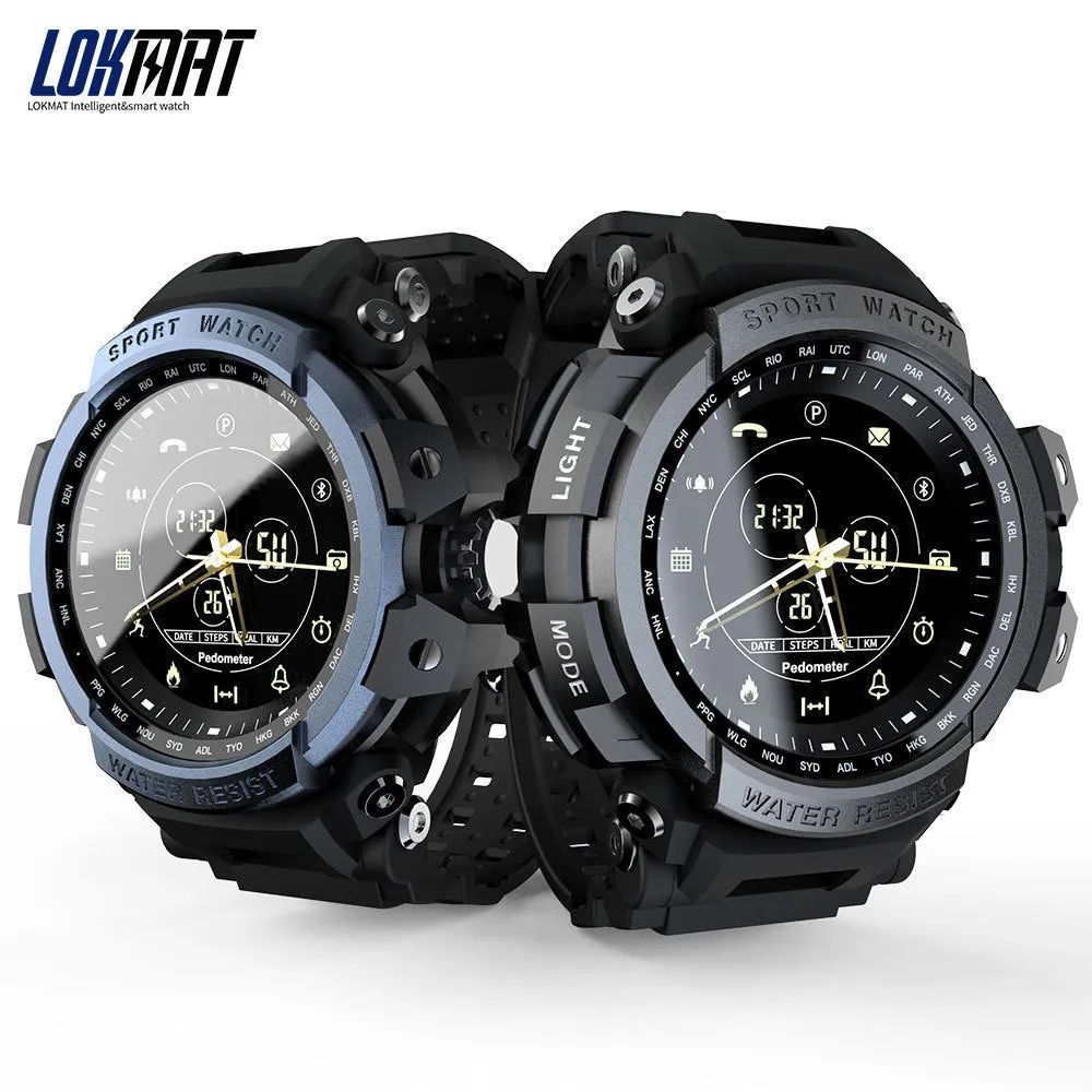 LOKMAT Sport Smart Watch Professional 5ATM Waterproof Bluetooth Call Reminder Digital Men Clock SmartWatch For ios and Android