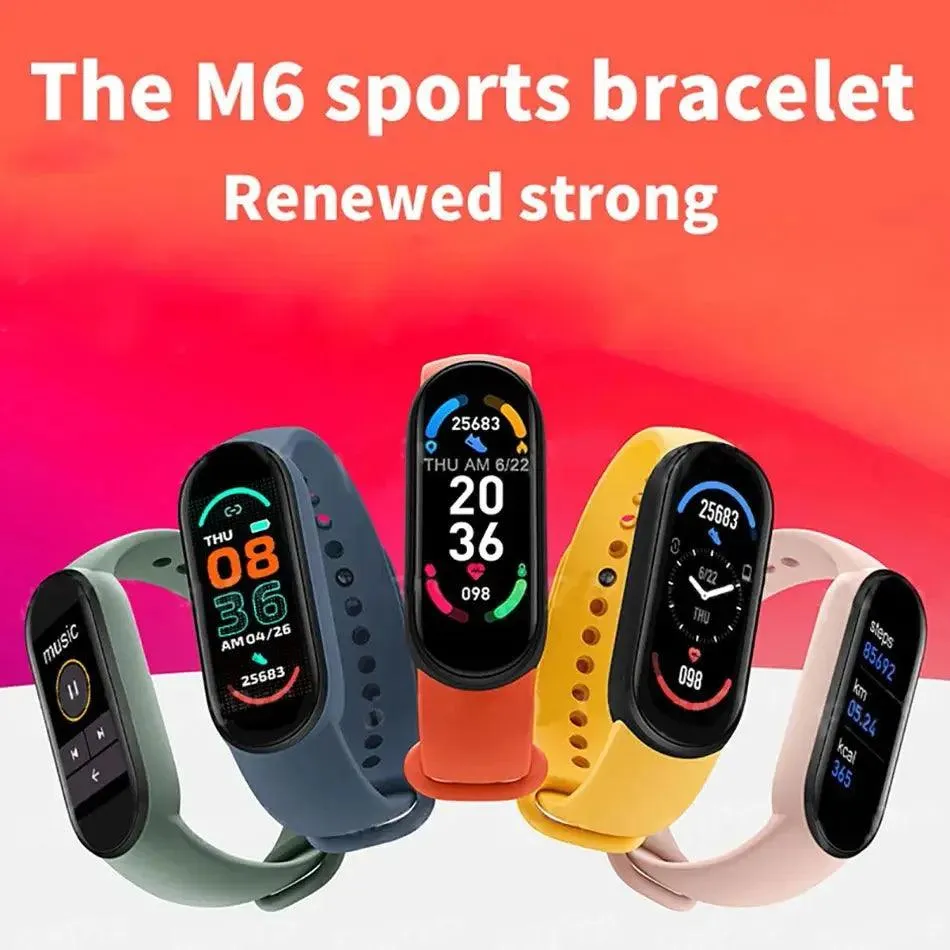 M6 Smart Watch Men Women Fitness Smart Bracelet Sports Band