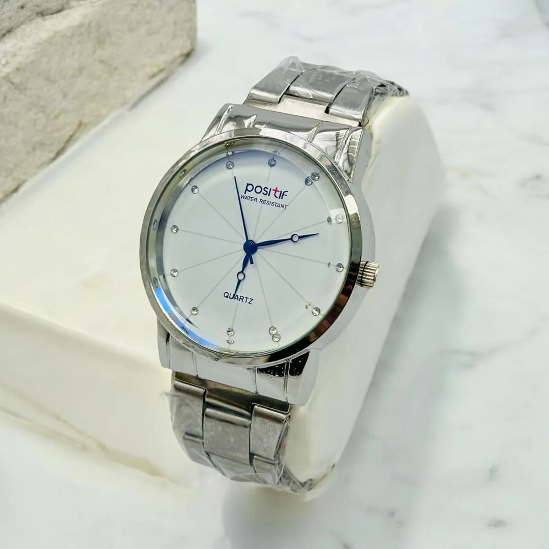 Mens chain watch white