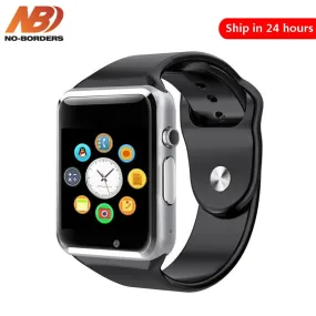 NO-BORDERS A1 WristWatch Bluetooth Smart Watch Sport Pedometer With SIM Camera Smartwatch for Android PK iwo 8 DZ09 watch