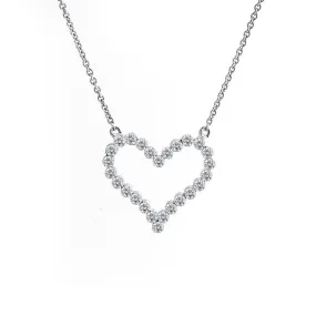 Open Diamond Heart Necklace