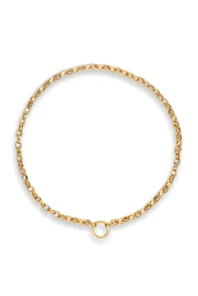 Oval Charm Loop Chain in Gold