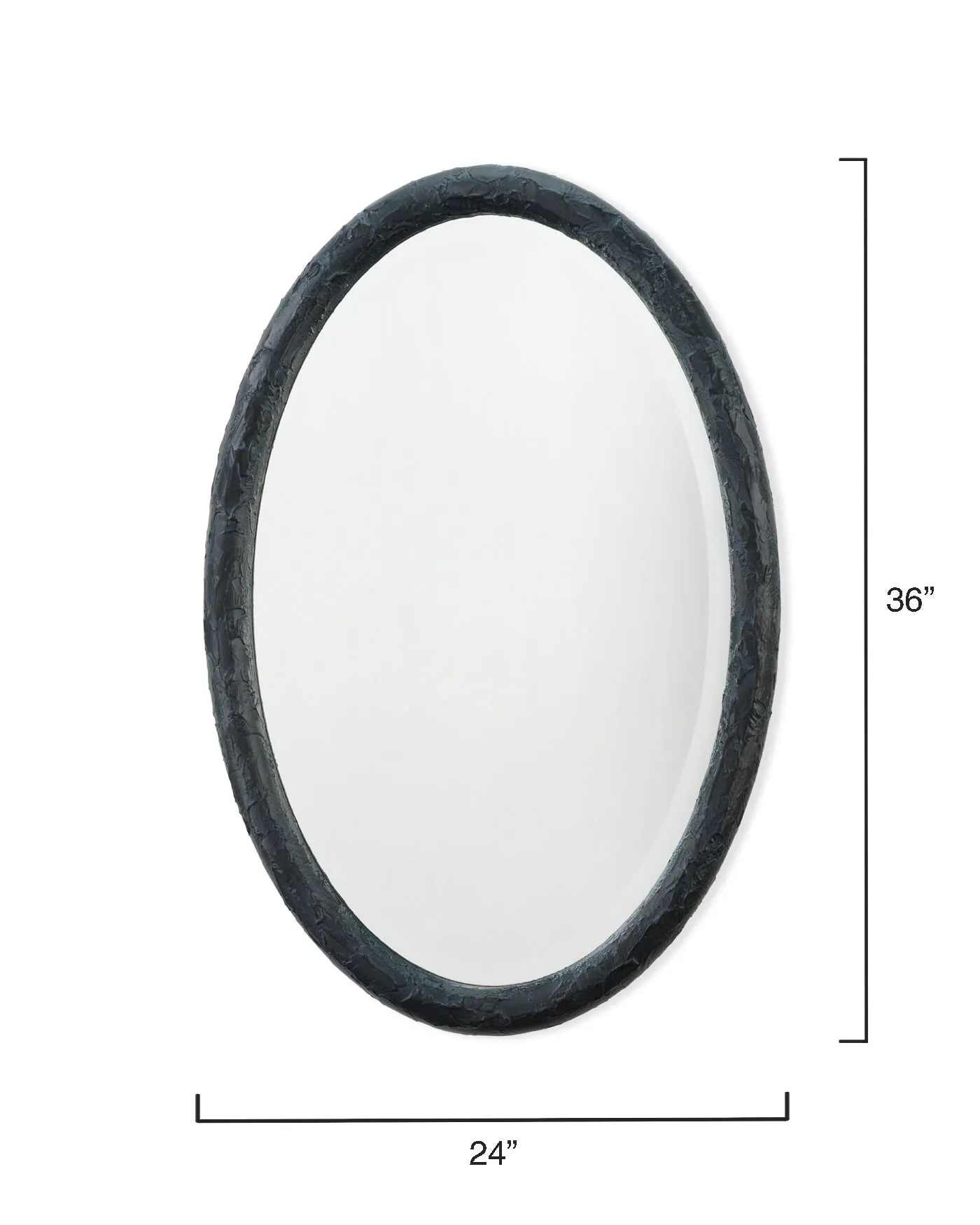 Ovation Oval Mirror - Charcoal