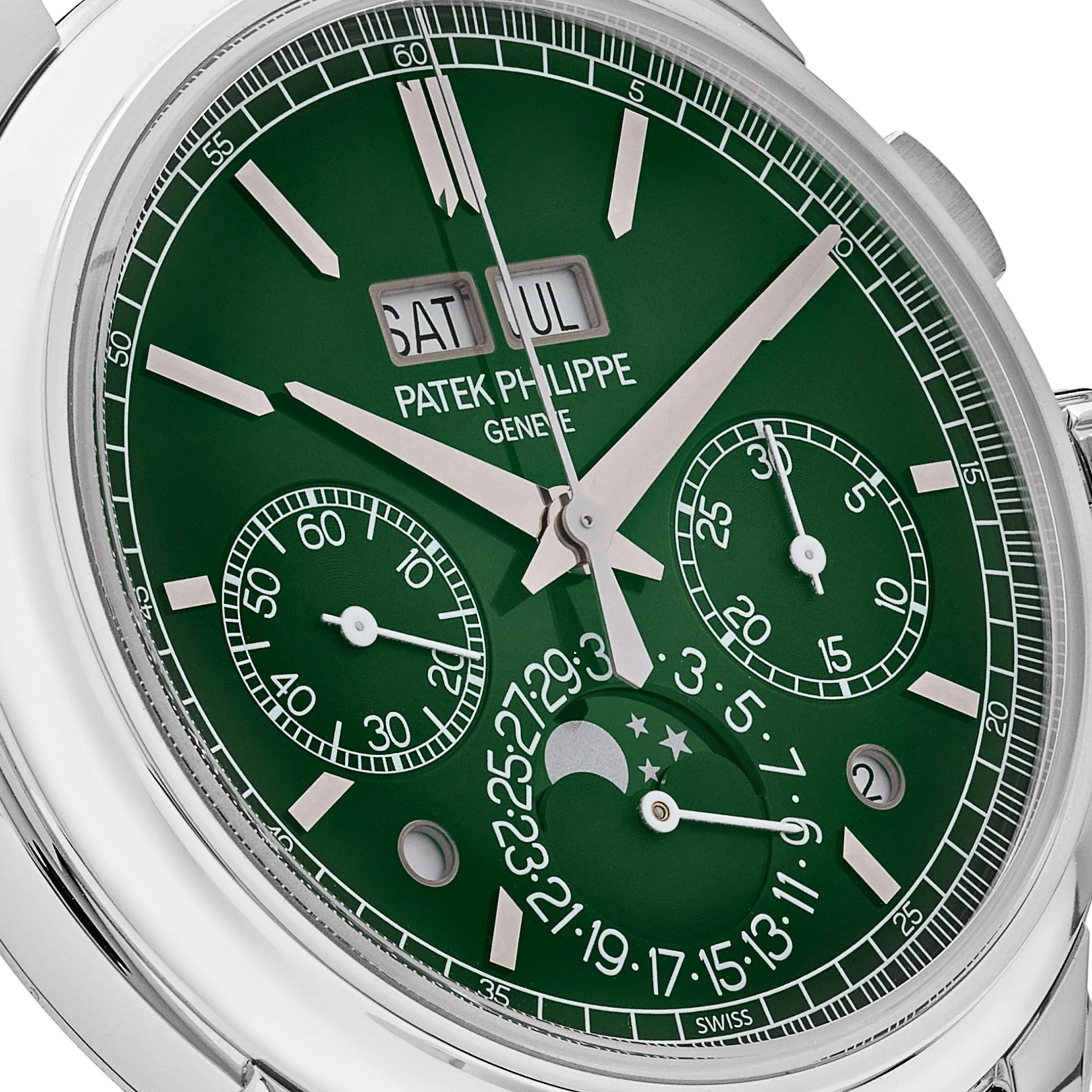 Patek Philippe Grand Complications 5270P-014 Perpetual Calendar Chronograph Platinum Green Dial (2022)