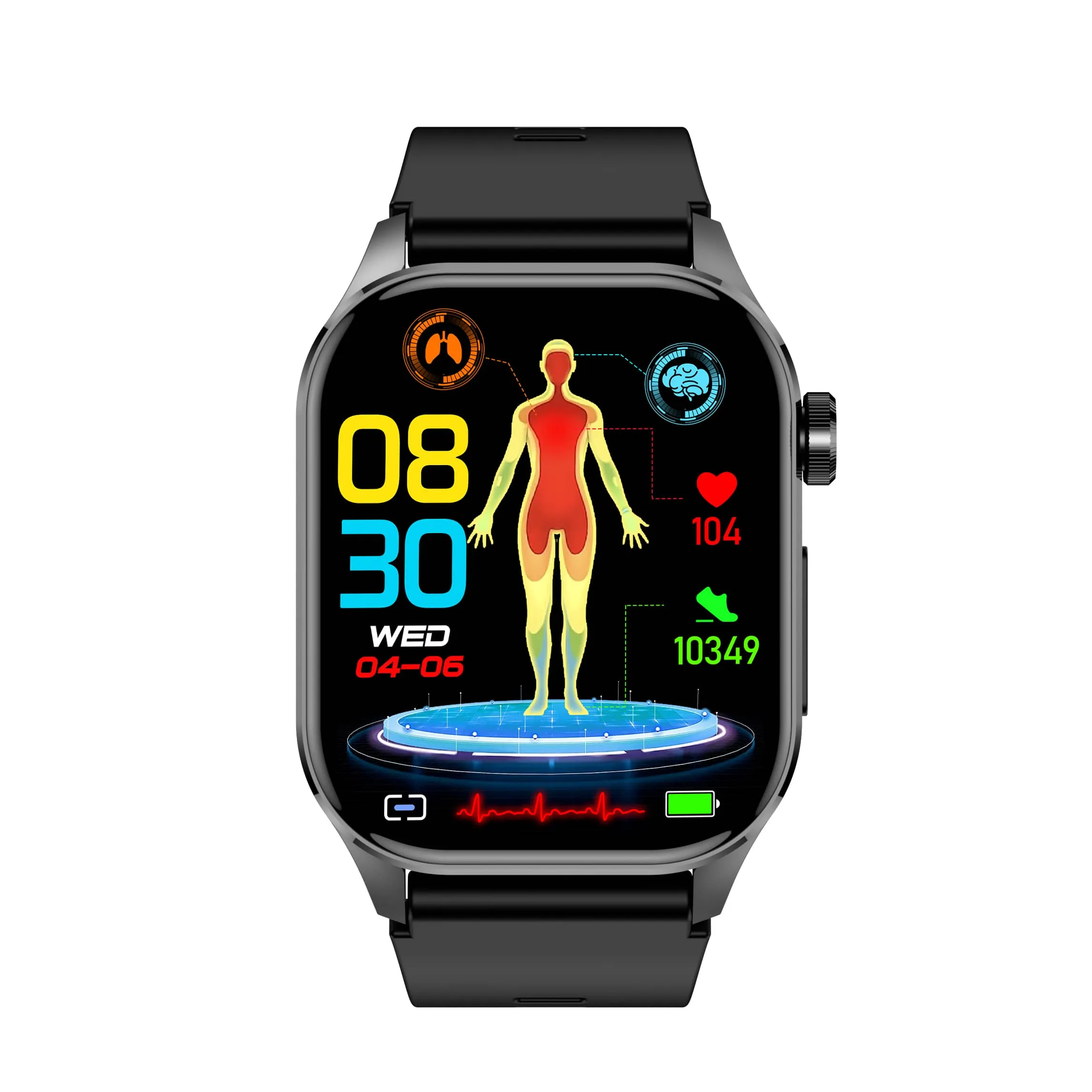 PH580 ECG/EKG Blood Sugar Blood Pressure Call Intelligent Health Management Smart Watch