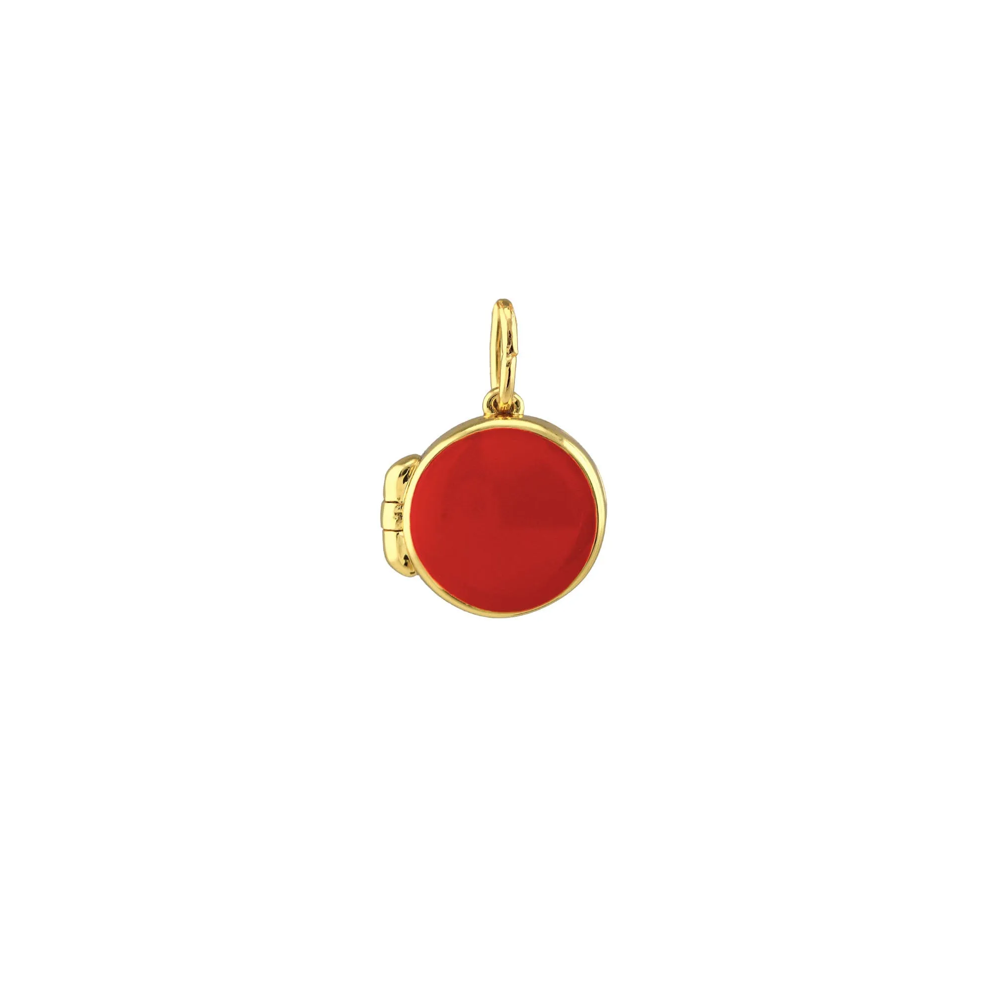 Round Enamel Locket Charm