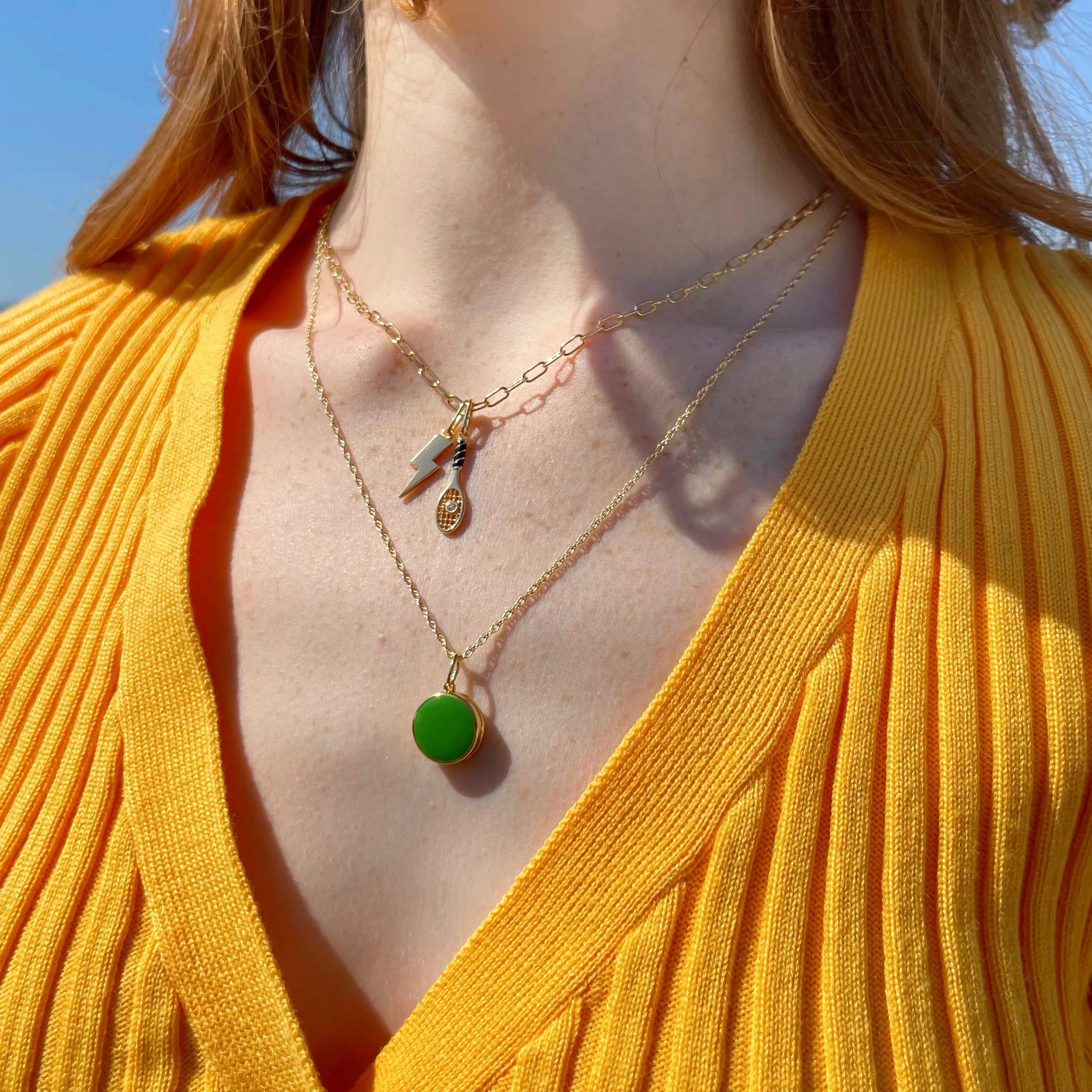 Round Enamel Locket Charm