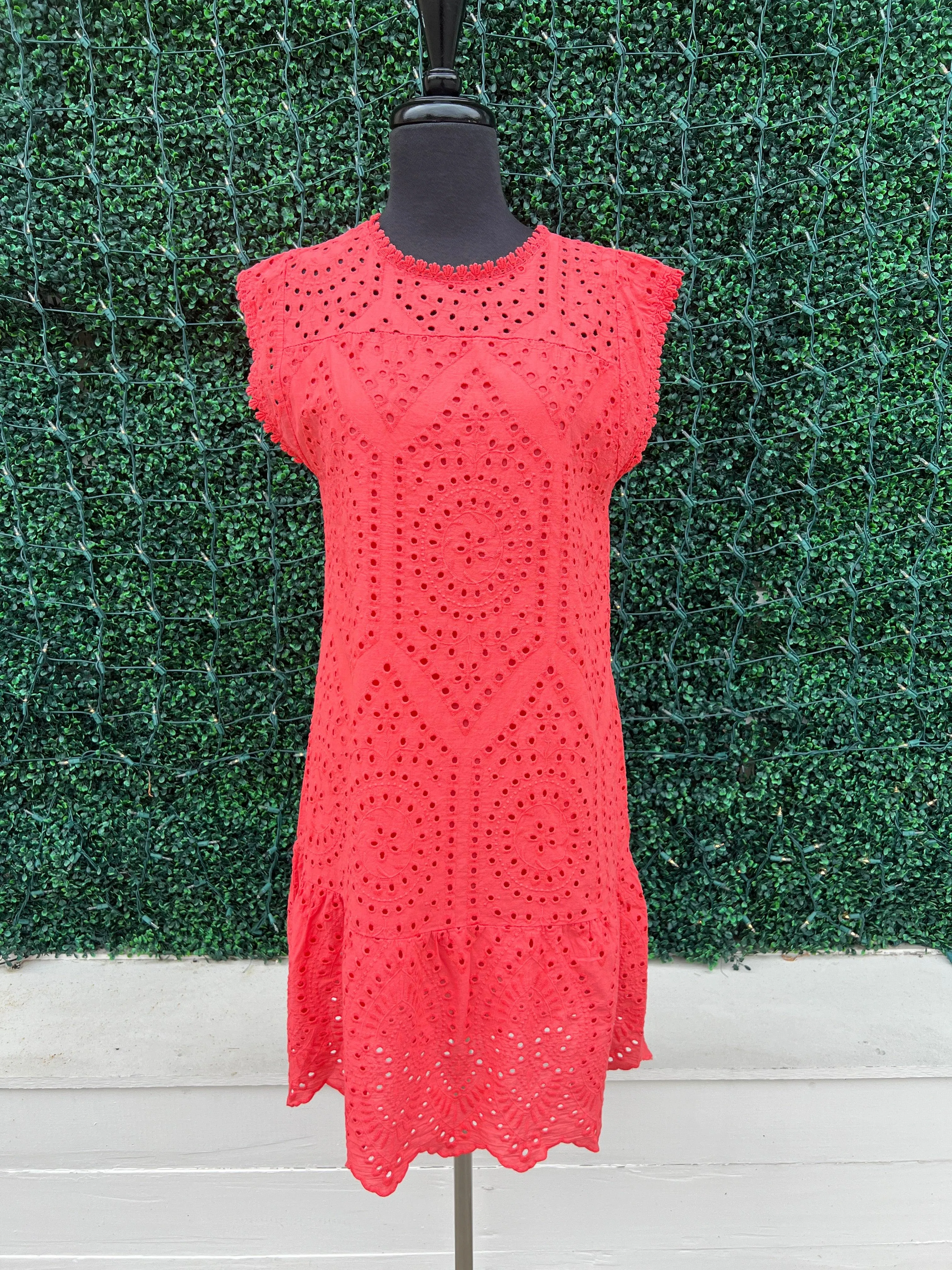 Ruffle Eyelet Dress