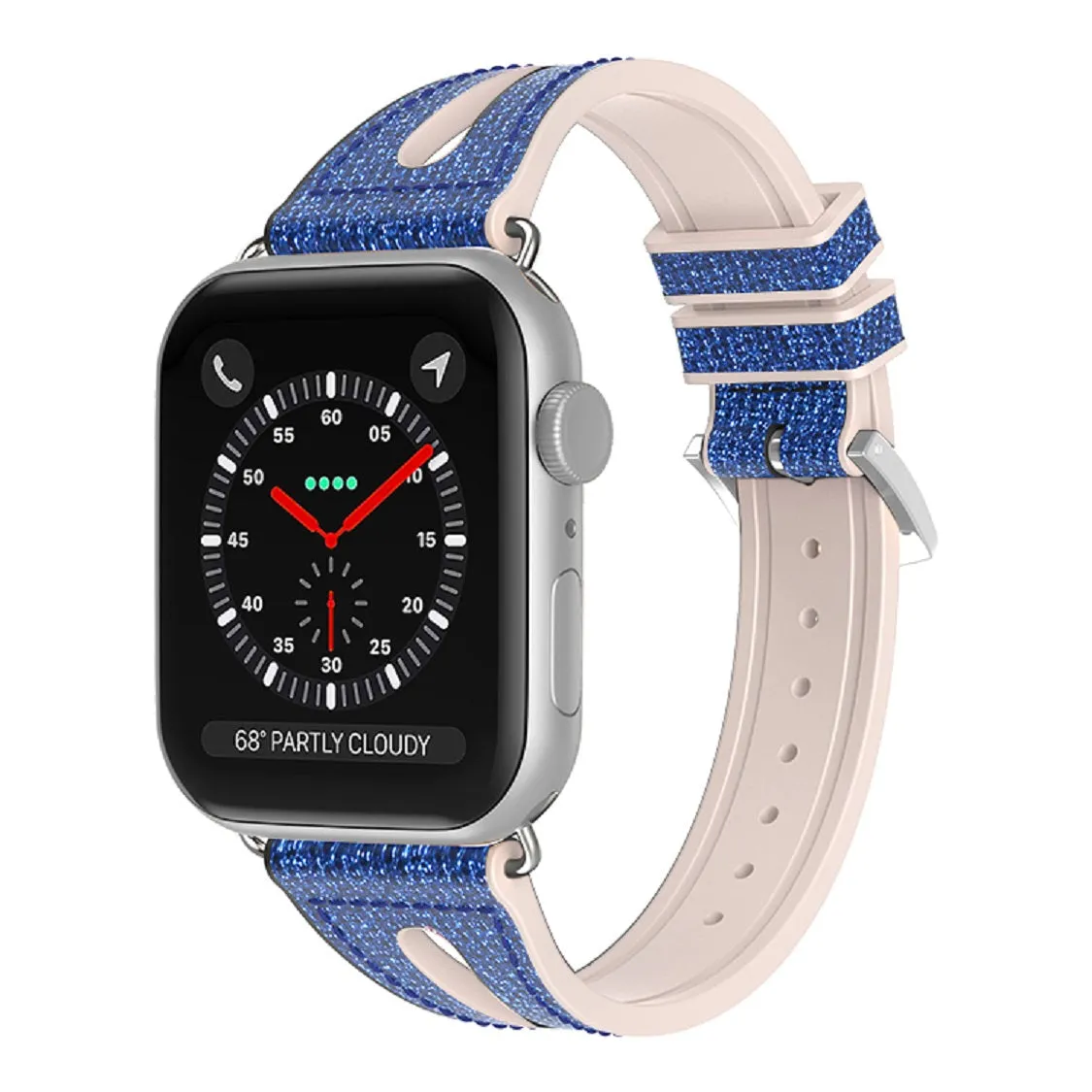 Silicone Shiny Band for Apple Watch 38/40/41mm & 42/44/45mm