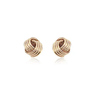 Small Yellow Gold Interlocking Coil Earrings