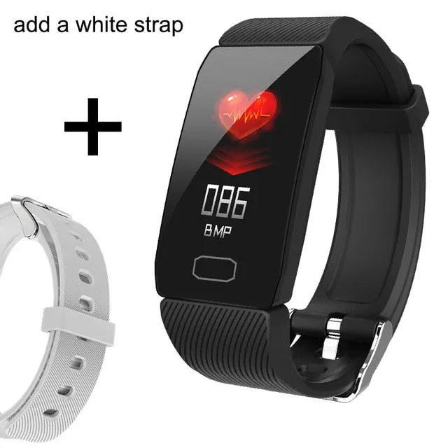 Smart Band Blood Pressure Q1 Heart Rate Monitor Fitness Tracker Smart Watch Fitness Bracelet Waterproof Weather Display Women