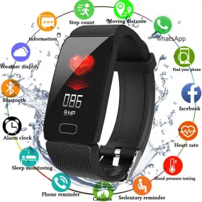 Smart Band Blood Pressure Q1 Heart Rate Monitor Fitness Tracker Smart Watch Fitness Bracelet Waterproof Weather Display Women