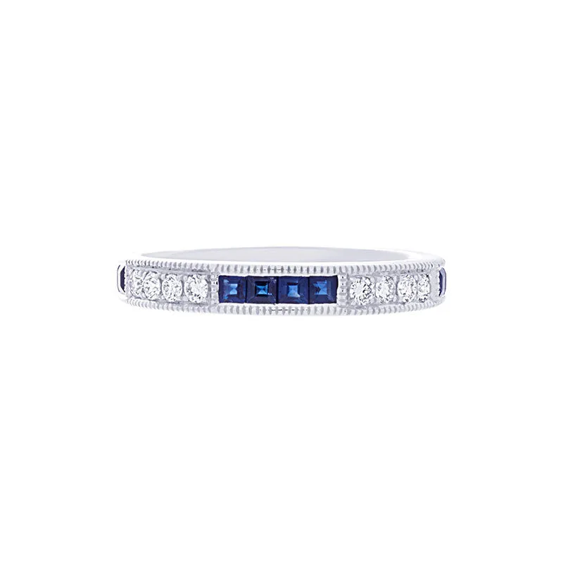 Tremezzo Collection Vintage Sapphire & Diamond Band